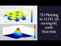 How to make 3D Plotting in MATLAB MATLAB meshgrid surf mesh 3D plotting color plots in matlab