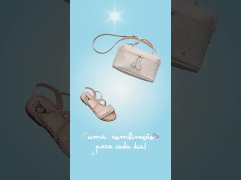 Uma combinação para cada dia! 💗✨  Sandálias + bolsa: detalhes delicados que combinam entre si e dei