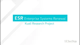 ESR Kuali Research Project