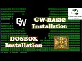 DOSBOX and GW-BASIC Installation in Windows 10