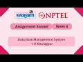 Data Base Management System Week 6 NPTEL ANSWERS 2026