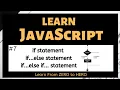 JavaScript - if else Statement loops in JavaScript if else if statement Complete Demo