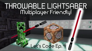 Make a THROWABLE Lightsaber in Minecraft Minecraft Data Packs LC6