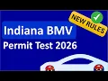 Indiana BMV Test Questions and Answers 2026 DMV Practice Test Questions