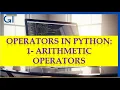 Lesson 19 - Operators in Python