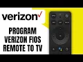 How To PROGRAM VERIZON Fios Remote To TV