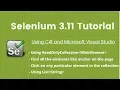 5 Selenium 2018 Tutorial C Visual Studio ReadOnlyCollection List String and iteration