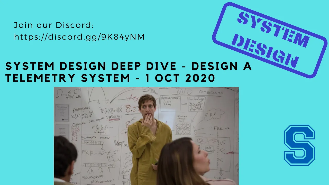 System Design Deep Dive - Design a Telemetry System - 1 Oct 2020