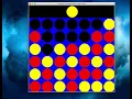 Easy Connect Four game with Python 3 and the Turtle module showing the winning row