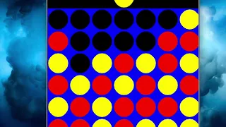 Easy Connect Four game with Python 3 and the Turtle module showing the winning row