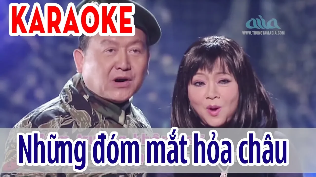 Những Đóm Mắt Hỏa Châu Karaoke Song Ca - Hoàng Oanh, Trung Chỉnh | Asia Karaoke Beat Chuẩn