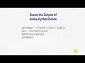 Python Snippets 1