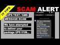 UPS TEXT SMS MESSAGE SCAM we have attempted to deliver your package UPS016448296GB