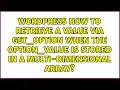 How to retrieve a value via get - option when the option