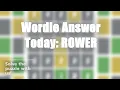 Today s Wordle Answer ROWER