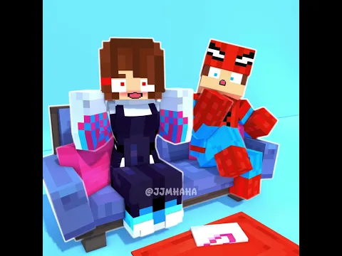 JJ Spidey Sister Going Crazy with This Laugh Trend🕷 - Maizen Minecraft Animation #minecraft #shorts