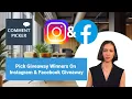 How to Pick Random Winners On Instagram Facebook Giveaway For Free