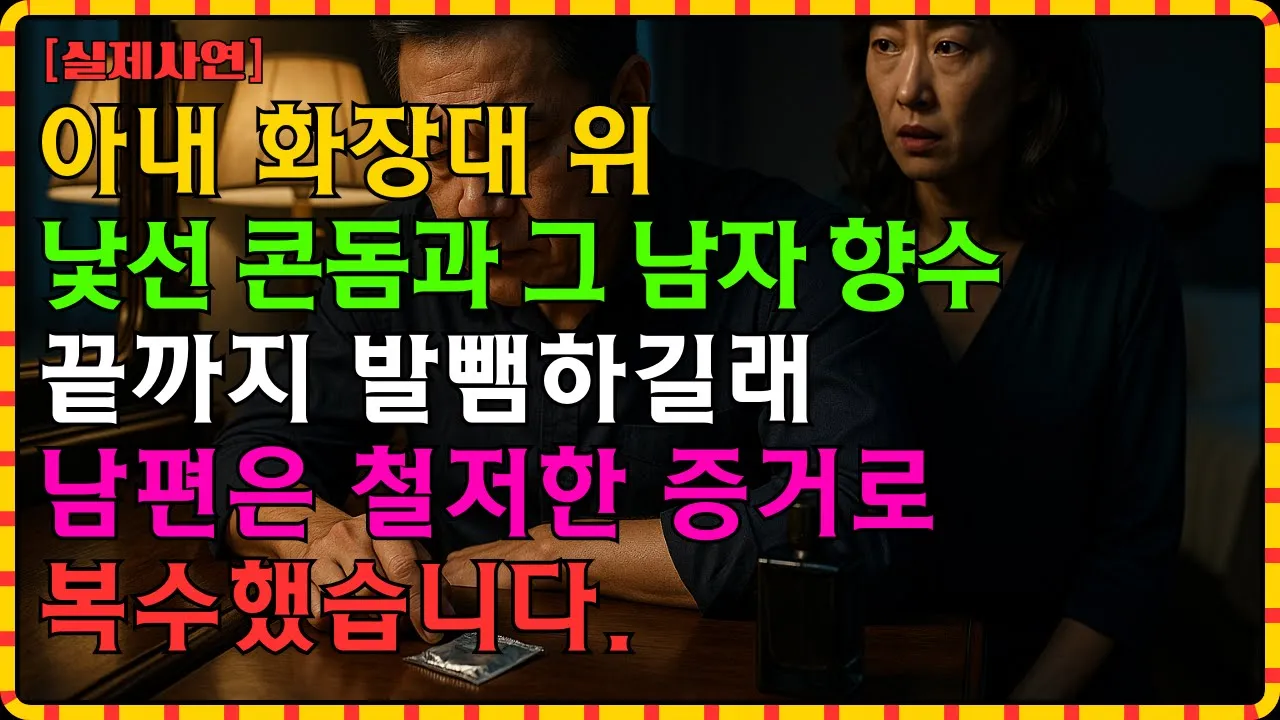 Outline Video [실화사연]아내의 화장대 위 낯선 콘돔과 향수, '건축가 남편'은 불륜의 증거를 확보하고 치밀한 설계를 시작하는데… 결국, 배신은 복수로 응징한 남편 | 불륜 | 복수 | 사연 |