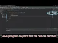 Java program to print first 10 natural numbers