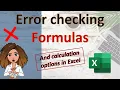 Excel for Beginners ERROR checking and calculating FORMULAS