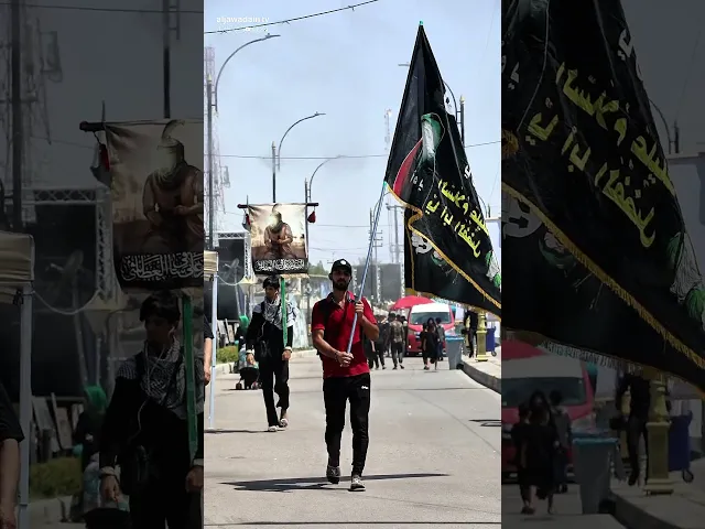 ⁣مسيرة العشق الحسيني في الأربعين، خُطى تكتب على درب كربلاء سفر الولاء حتى الفناء.