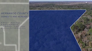 Hernando County House and Acreage - Private Recreational Retreat FOR SALE
