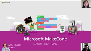 Microsoft MakeCode with Minecraft Python COM202A