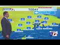 WPRI 12 Weather Forecast 25 Mainly Cloudy Cool Today Warming Trend Ahead