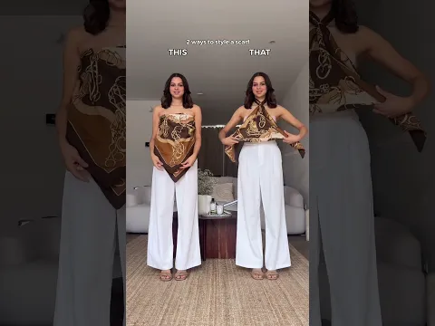Video Thumbnail: THIS or THAT? 🤎🥥 | Styling a scarf | Subscribe for daily #fashionhacks & #styling