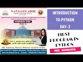 Free Online Course on Introduction to Python - Lecture 3