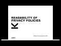 Session 6 Measuring Readability of Privacy Policies