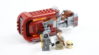 LEGO Star Wars Rey's Speeder (Timelapse & Review) - Set 75099