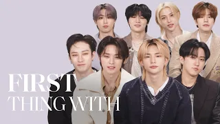 Download Stray Kids Reveal The First Celebrity To Follow Them On Social Media | First Thing With | ELLE MP3