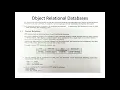 Object relational databases concepts