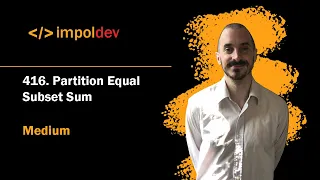 Partition Equal Subset Sum LeetCode 416 - Python