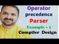 Operator Precedence Parser in Compiler Design Example 1