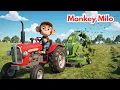 Lagu Monkey Milo’s Amazing Farm Adventures 🐵🚜🌈 | 3D Cartoon Story for Kids