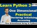 one dimensional Array and accessing in Python practical Cyber Warriors