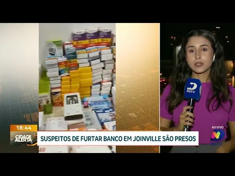 Suspeitos presos: furto em agência bancária de Joinville