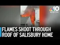 Large fire in Salisbury leaves 2 seriously hurt