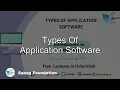Types of Application Software Computer Science Lecture Sabaq pk