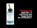 Honeywell 26ET61-T Electrically Held Toggle Switch - 1