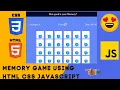 Memory Game Html Memory Game Using Html Css Javascript