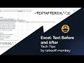 Excel Text Before Text After Functions Tech Tip by Takeoff Monkey
