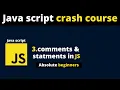 3 Learning comments statements in JavaScript in Hindi - Crash Course