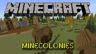 Minecraft World of Minecolonies Littleton Style Restaurant Guard Tower and Town Hall ep6