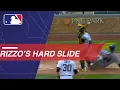 Rizzo s hard slide into home plate vs Pirates