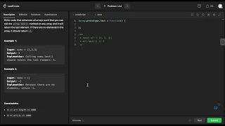 Day 23 LeetCode 2619 Array Prototype Last Daily JS challenge