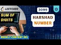 3099 Harshad Number Find Sum of digits