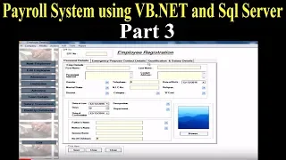 Payroll system step by step using Vb net and Sql Server Part 3